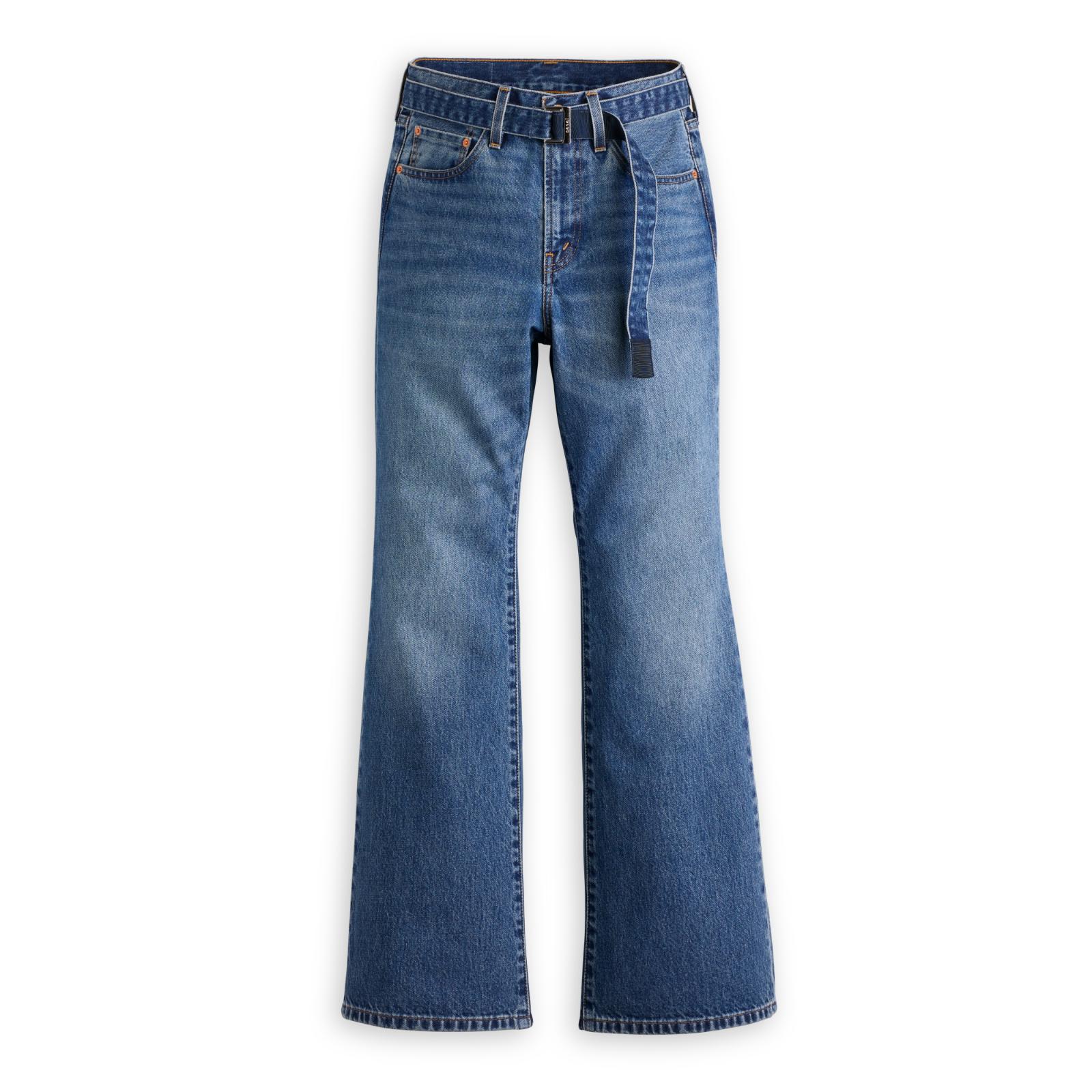sacai × Levi's ベルテッド フレアパンツ ウォッシュドインディゴ