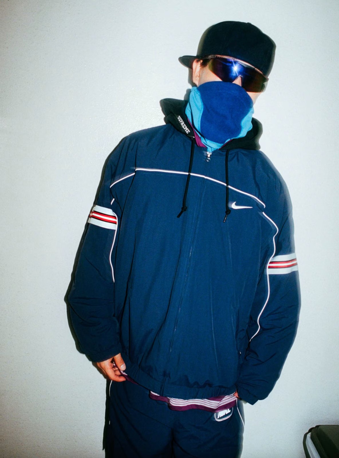 Supreme × Nike 26FW ナイロン ジャケット ネイビー