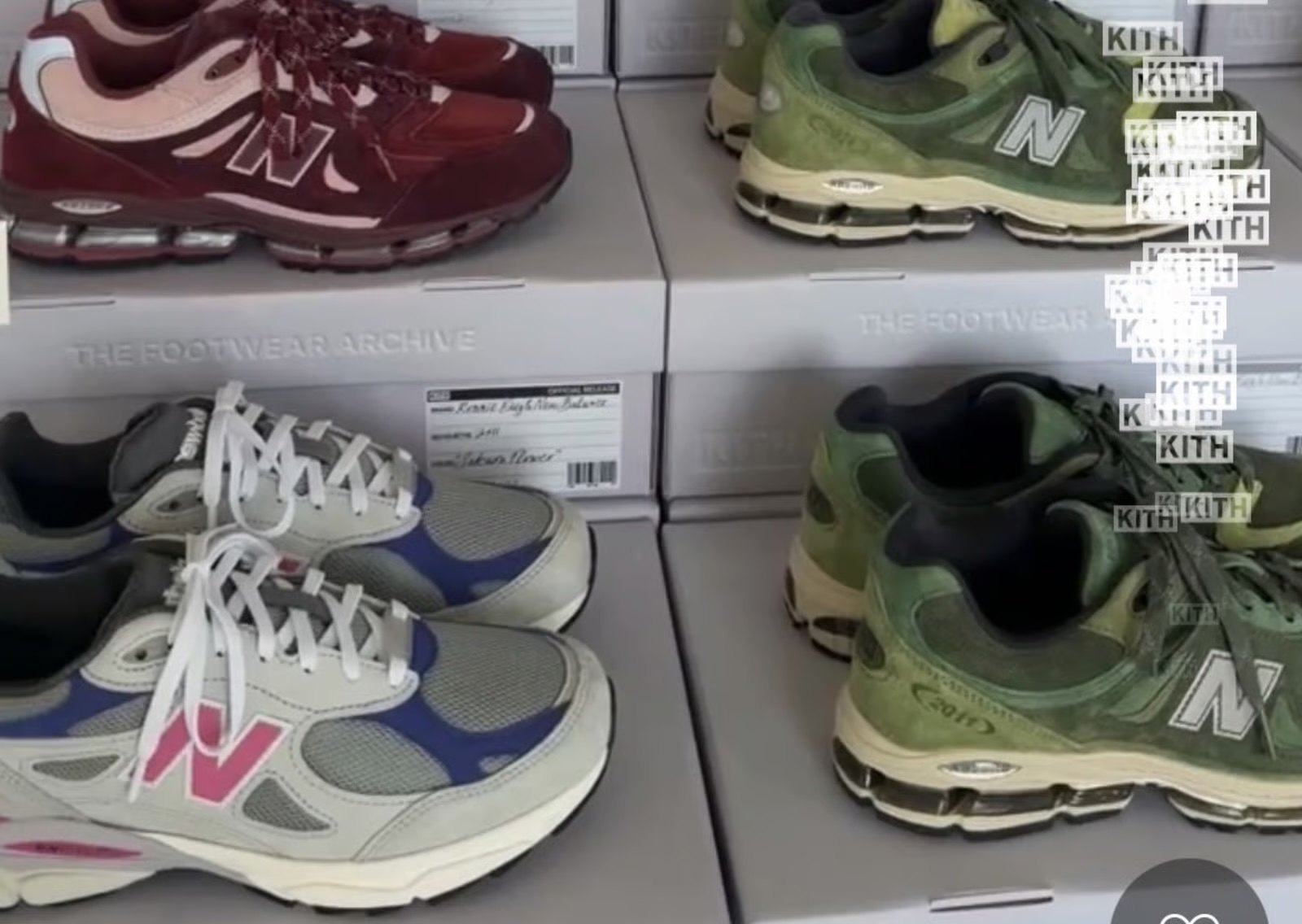 KITH アーカイブショーの New Balance 展示