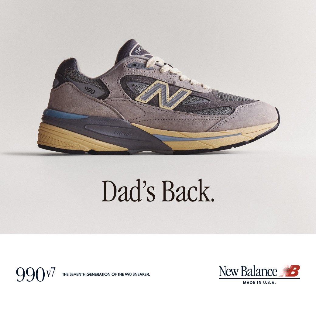 New Balance 990v7 キービジュアル「Dad’s Back.」