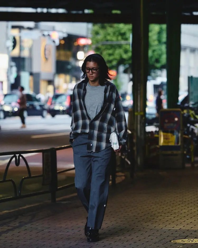 SSZ × WTAPS チェック柄シャツのスタイリング