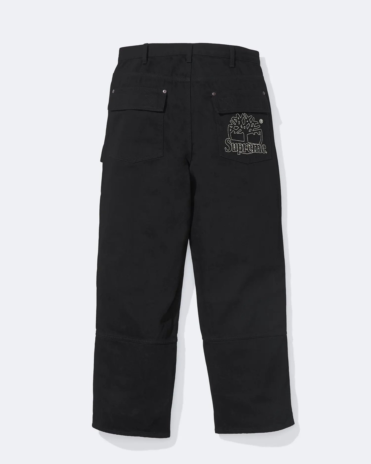 Supreme × Timberland 2026FW Double Knee Denim Utility Pant（ブラック）背面
