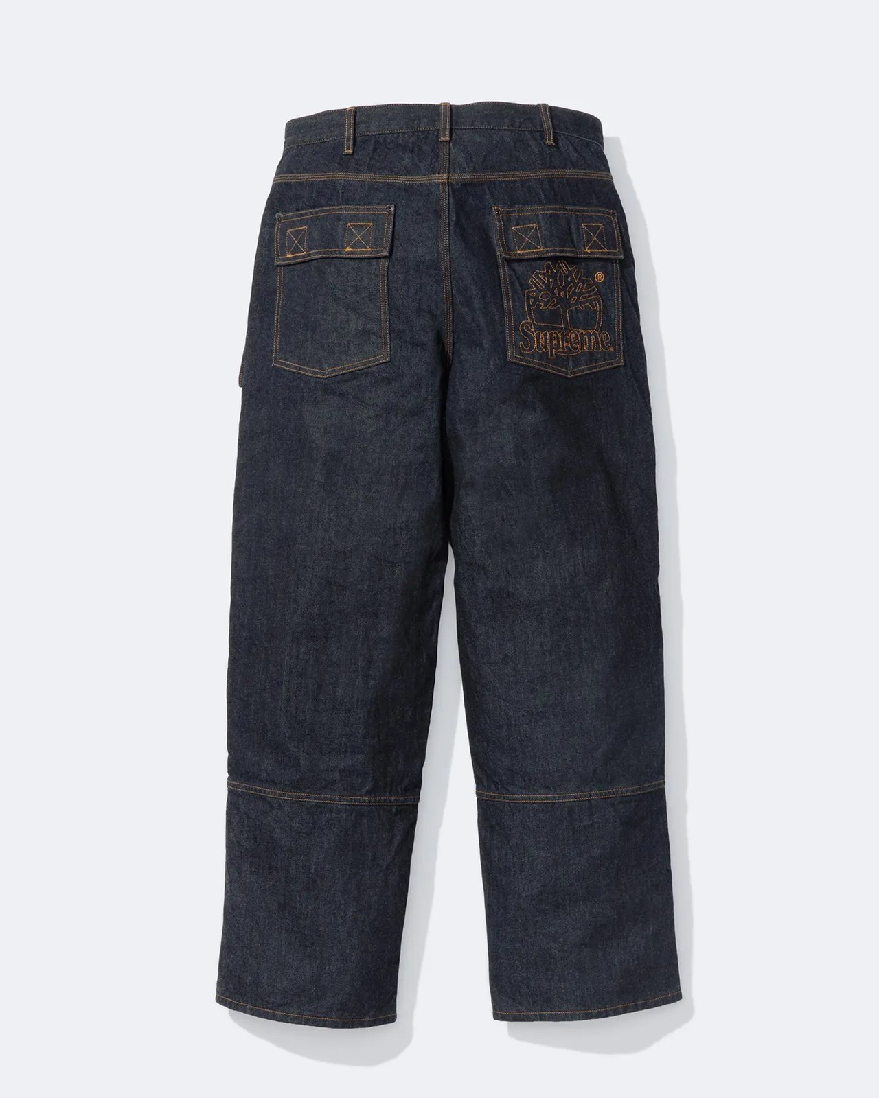 Supreme × Timberland 2026FW Double Knee Denim Utility Pant（リジッド）背面
