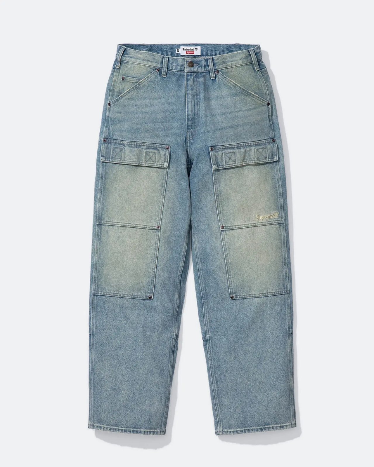 Supreme × Timberland 2026FW Double Knee Denim Utility Pant（ウォッシュ）
