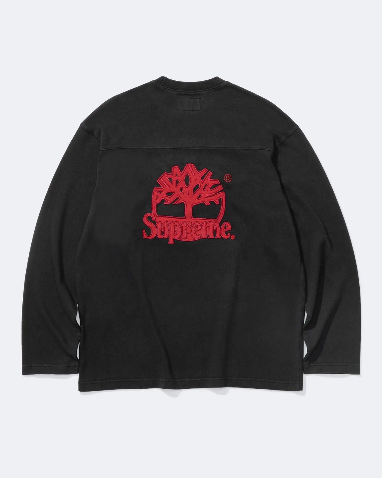 Supreme × Timberland 2026FW L/S Football Top（ブラック）背面
