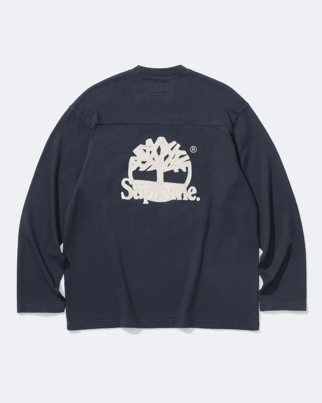 Supreme × Timberland 2026FW L/S Football Top（ネイビー）背面
