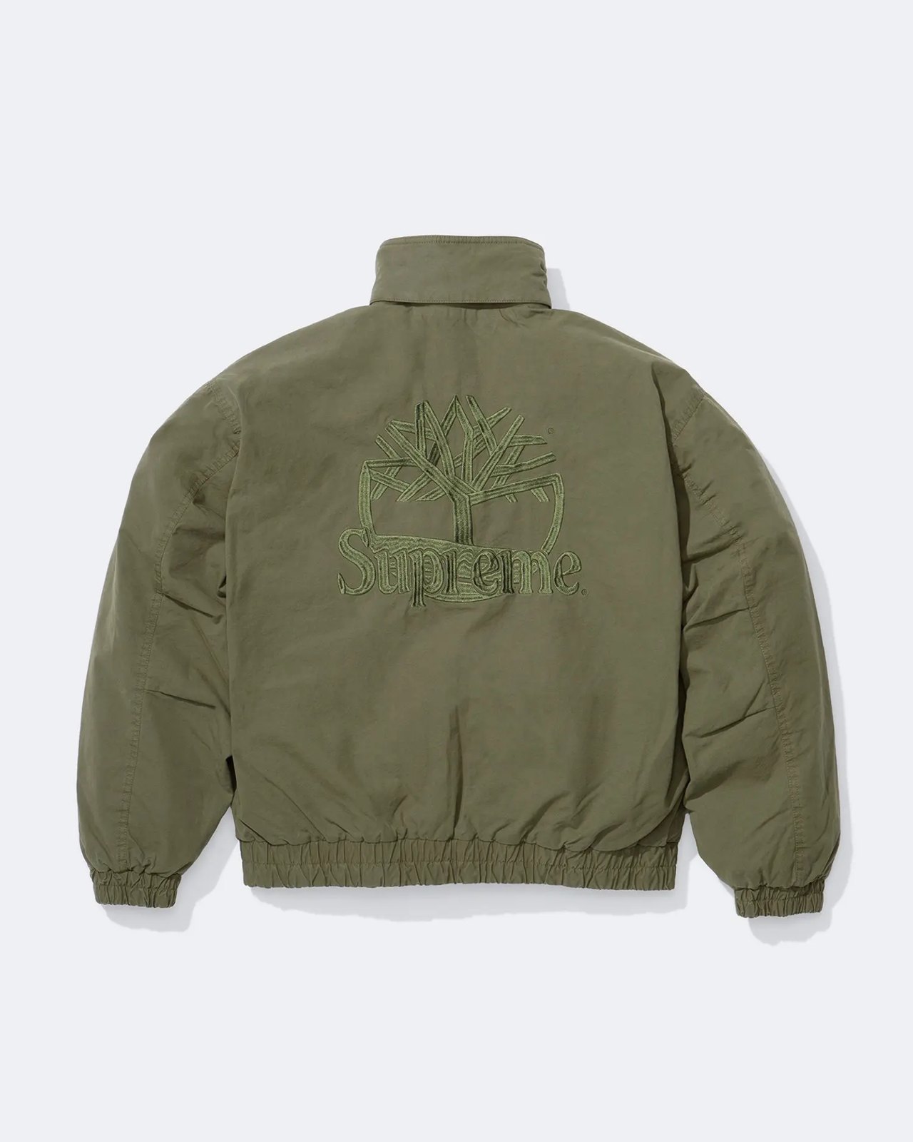 Supreme × Timberland 2026FW Ventile® Utility Jacket（オリーブ）背面