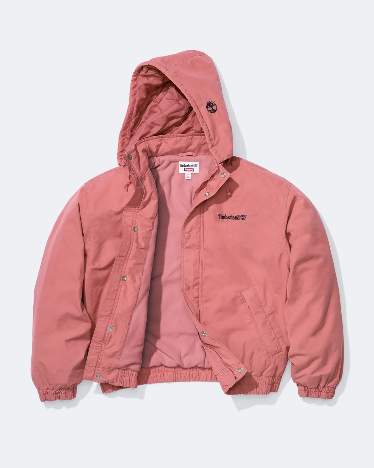 Supreme × Timberland 2026FW Ventile® Utility Jacket（ピンク）裏地