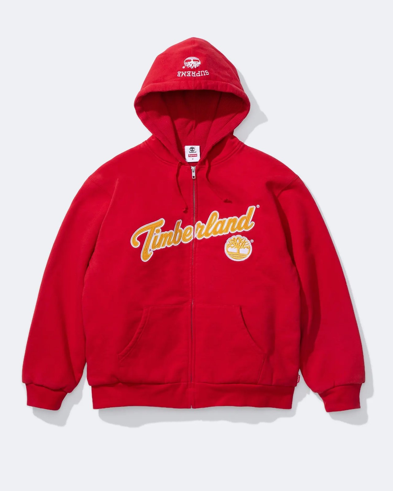 Supreme × Timberland 2026FW Thermal Lined Zip Up Hooded Sweatshirt（レッド）