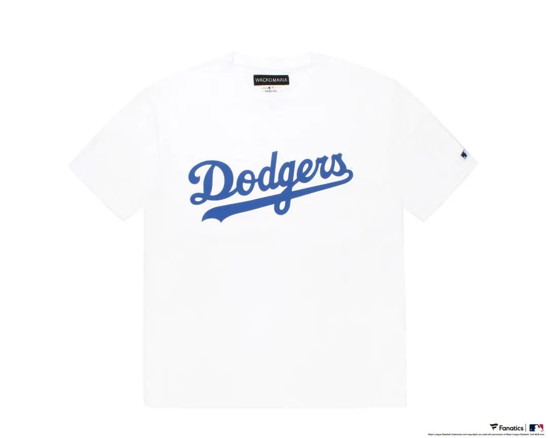 WACKO MARIA × MLB クルーネックTシャツ（ドジャース／ホワイト）