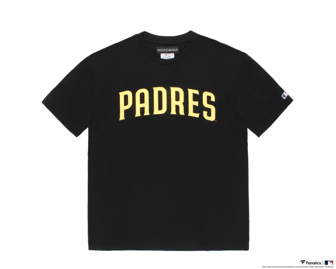 WACKO MARIA × MLB クルーネックTシャツ（パドレス／ブラック）