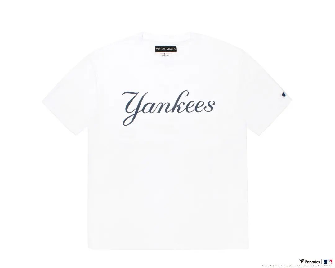WACKO MARIA × MLB クルーネックTシャツ（ヤンキース／ホワイト）
