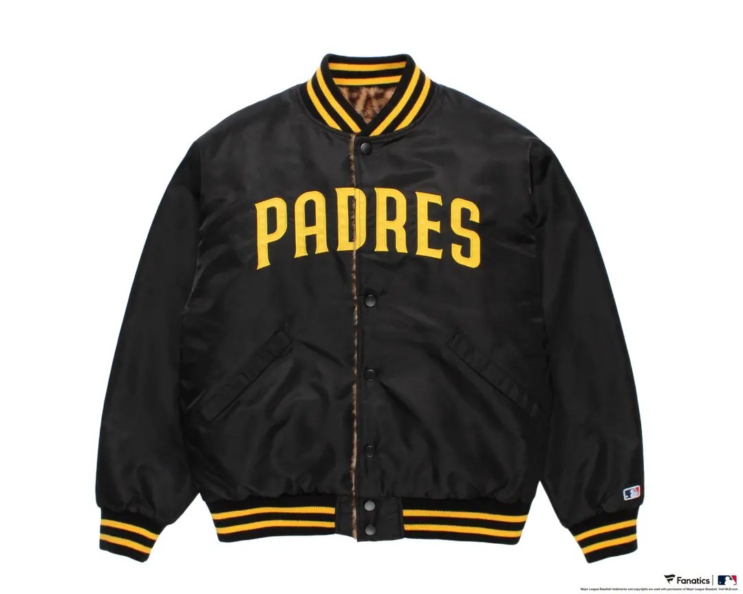WACKO MARIA × MLB リバーシブル バーシティジャケット（パドレス）ナイロン面
